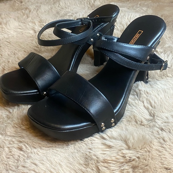 Vintage Harley Davidson strapped heels - size 7 - Picture 2 of 5
